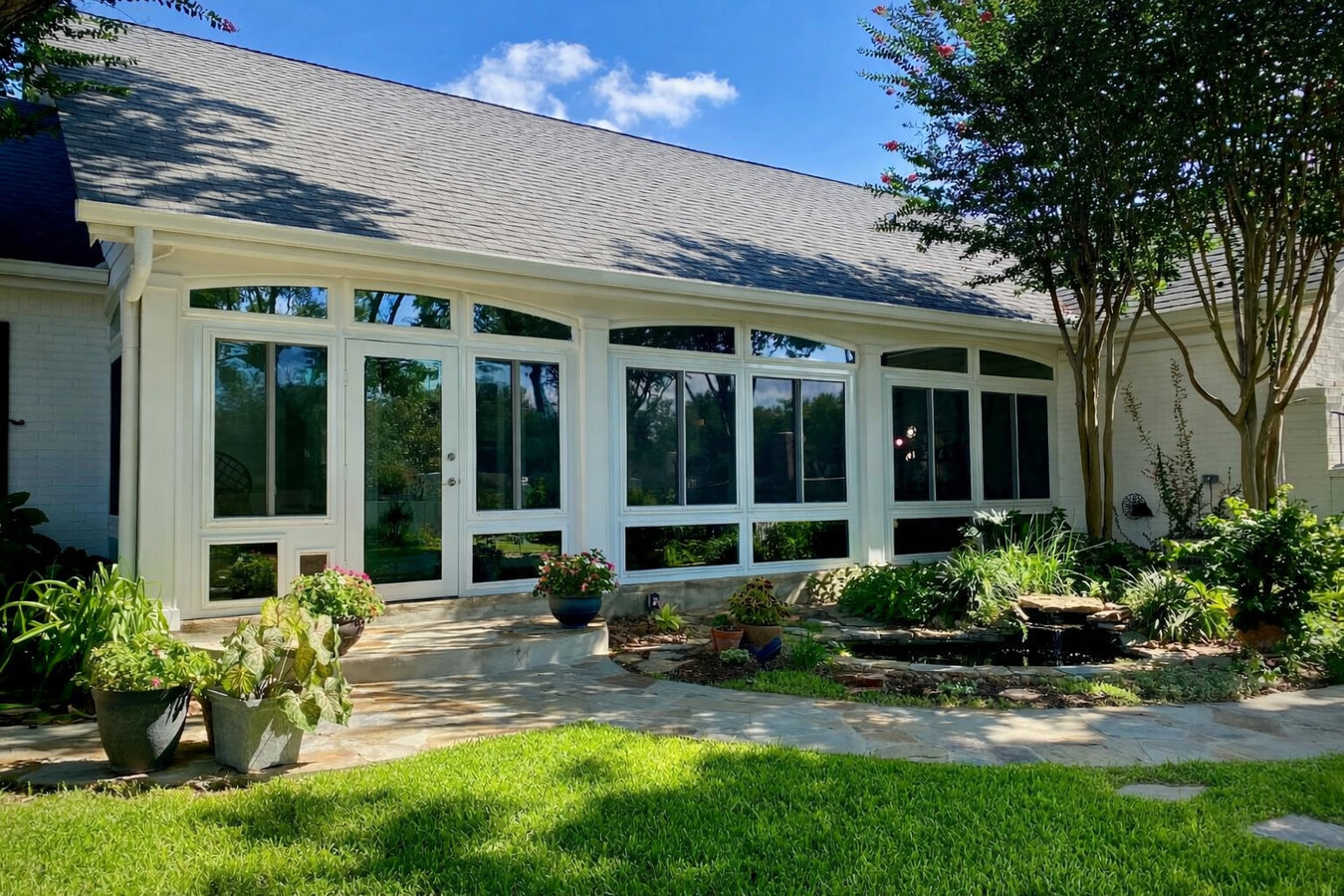 Patio-to-sunroom conversion